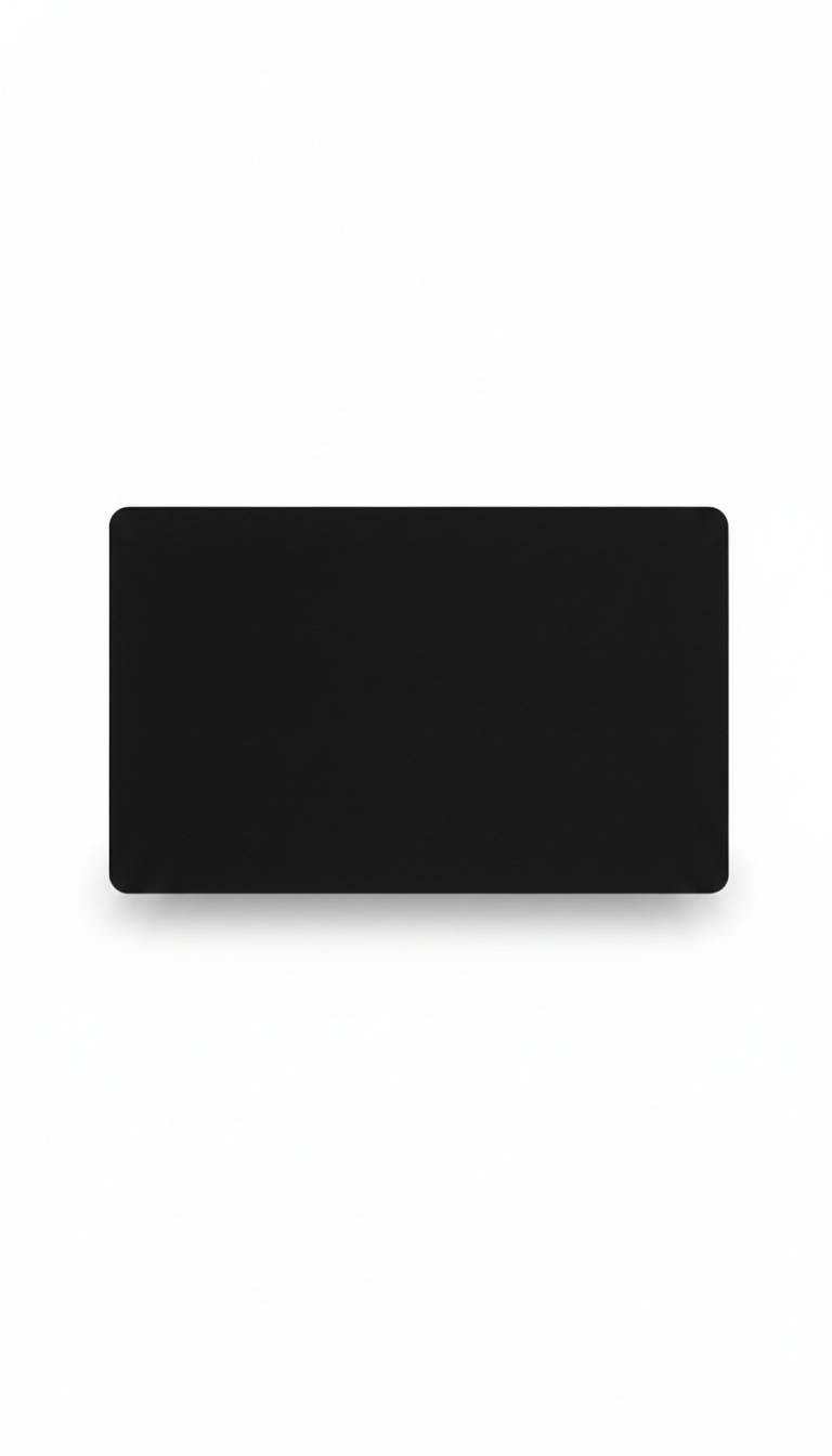 Black rectangular object on a white background