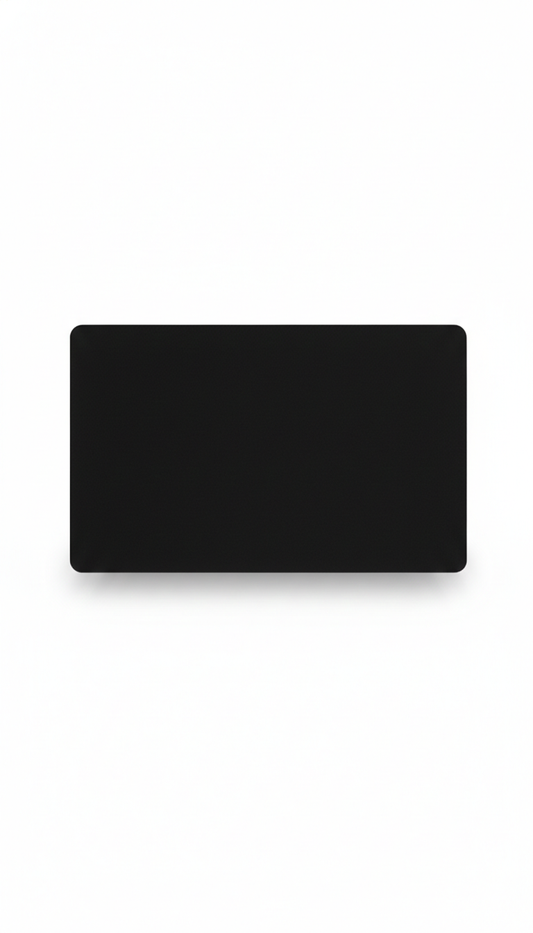 Black rectangular object on a white background