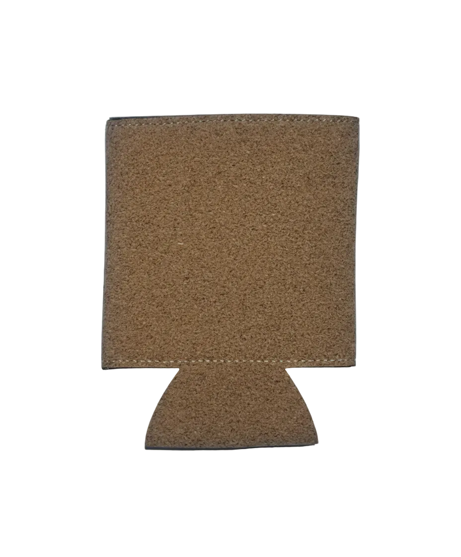 Cork Can Cooler pictured on a white background