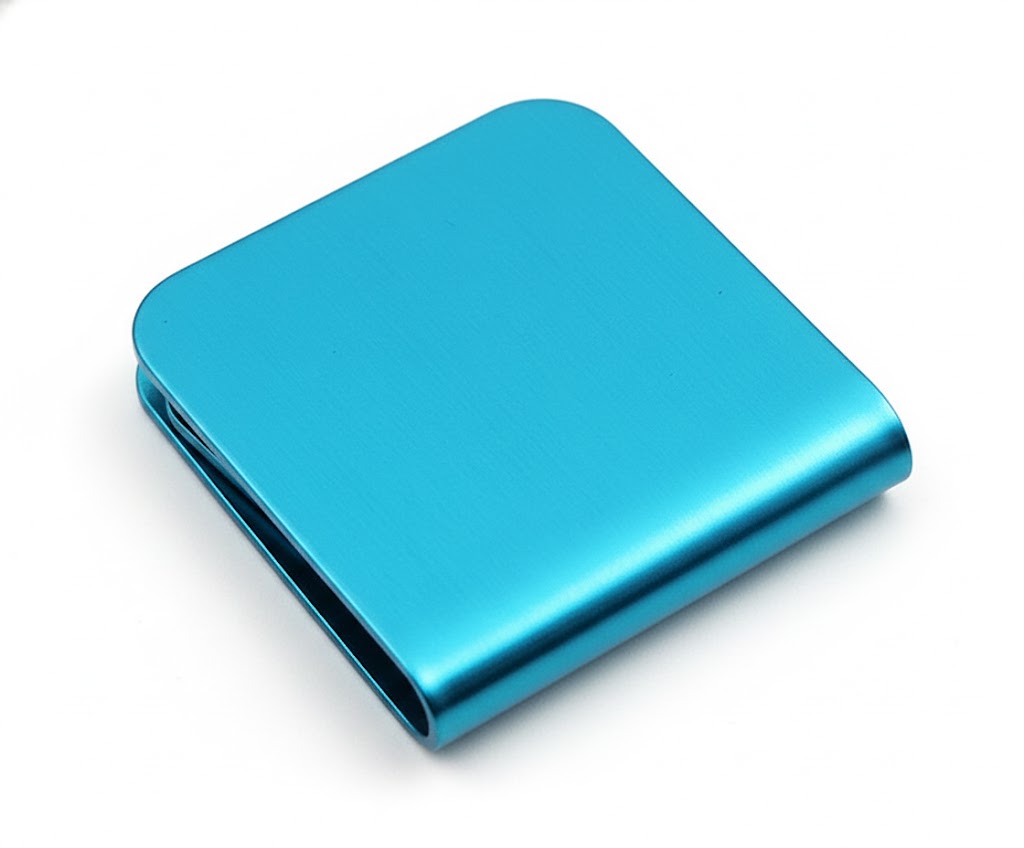 light blue hat clip pictured on a white background