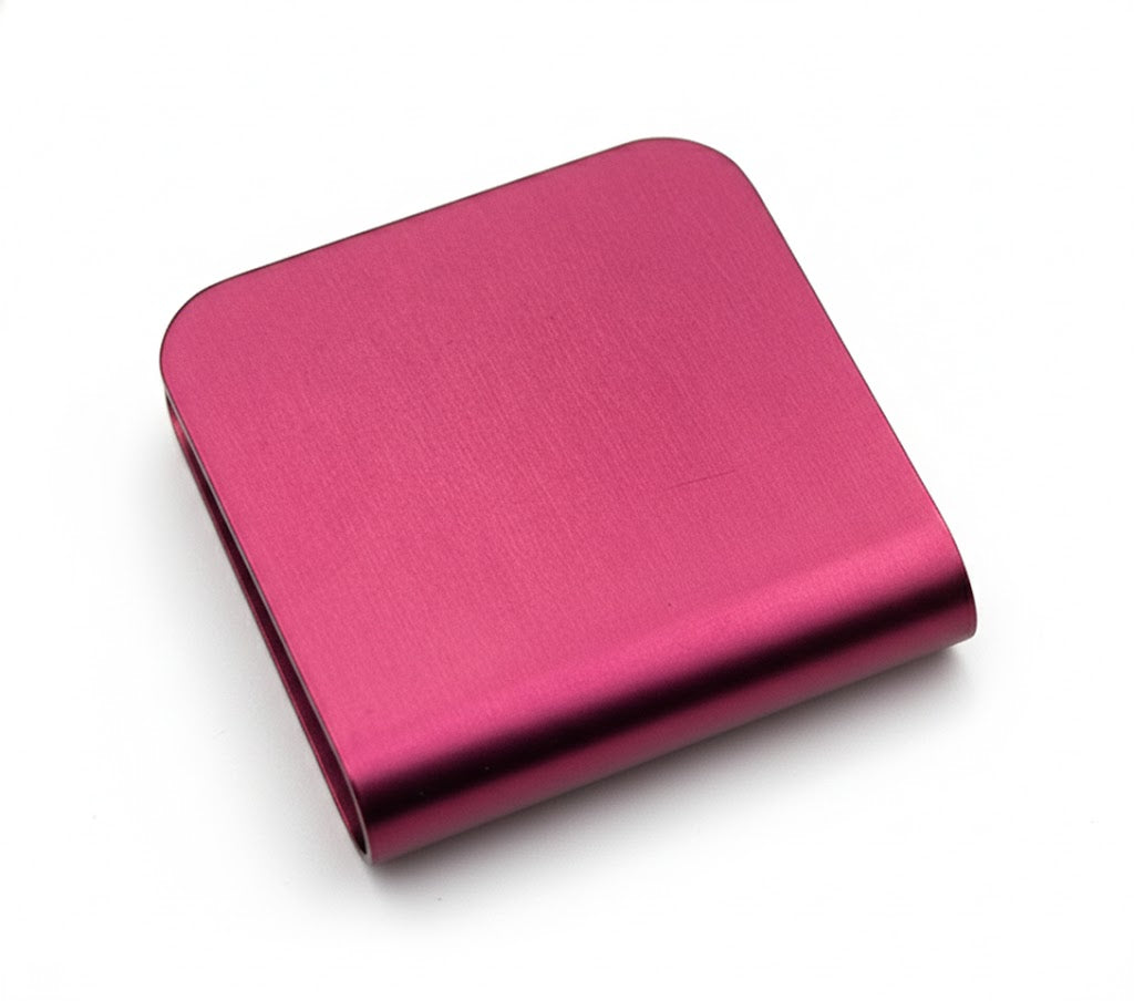maroon hat clip pictured on a white background